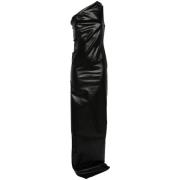 Rick Owens Svart belagd stretch denimklänning Black, Dam