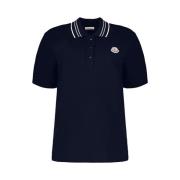 Moncler Polo T-Shirt - Boxy Fit Blue, Dam