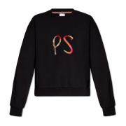PS By Paul Smith Sweatshirt med logotyp Black, Dam