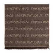 Emporio Armani Monogrammönstrad halsduk Brown, Herr