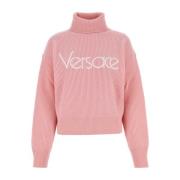 Versace Rosa ulltröja - Stilfull och bekväm Pink, Dam