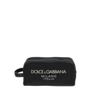 Dolce & Gabbana Nylon Logo Necessaire Väska Black, Herr