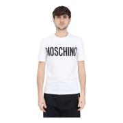 Moschino Logo Print T-shirts och Polos White, Herr