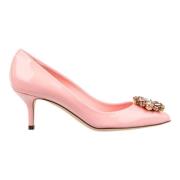 Dolce & Gabbana Rosa kristalldekorerade mockapumps Pink, Dam