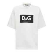 Dolce & Gabbana Herr Bomull Logo T-Shirt White, Herr