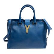 Yves Saint Laurent Vintage Pre-owned Laeder axelremsvskor Blue, Dam