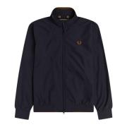 Fred Perry Sportig Nylonjacka med Signaturkant Blue, Herr