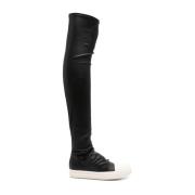 Rick Owens Knee-high Stocking Sneakers Black, Dam