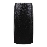 Ermanno Scervino Paljetterad Midi Kjol Black, Dam