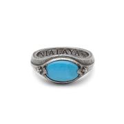 Nialaya Vintage Turkos Sigillring Gray, Herr