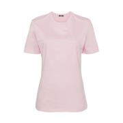 Versace T-shirt med logotryck Pink, Dam