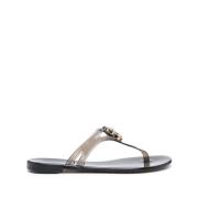 Casadei Svarta Sandaler med Kristalldekoration Black, Dam