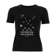 Maison Margiela Svart bomull T-shirt Black, Dam