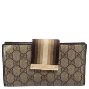 Gucci Vintage Pre-owned Belagd canvas plnbcker Beige, Dam