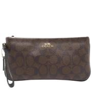 Coach Pre-owned Pre-owned Belagd canvas plnbcker Brown, Dam