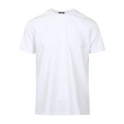 Hogan Bomull T-shirt med rund hals White, Herr