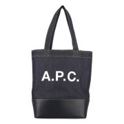 A.p.c. Marinblå Axel Denim Toteväska Blue, Unisex