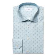 Eton Slim Fit Skjorta med Drinks Print Blue, Herr