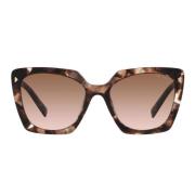 Prada Fyrkantiga solglasögon i karamellfärgad sköldpadda Brown, Unisex