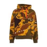 Versace Jeans Couture Barocktryckad Hoodie Multicolor, Herr