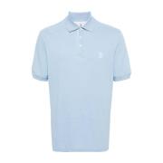 Brunello Cucinelli T-shirts och Polos, Polo M/C Blue, Herr