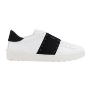 Valentino Garavani Lädersneakers med kontrasterande band White, Herr