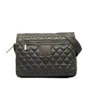 Chanel Vintage Pre-owned Canvas axelremsvskor Black, Dam