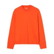 Sunnei Tangerine Boxy Fit Långärmad T-Shirt Orange, Herr