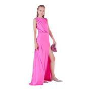 Silvian Heach Lång klänning med sidoslits Pink, Dam