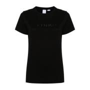 Pinko Svarta Bomull T-shirts och Polos Black, Dam