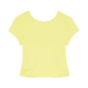 Patrizia Pepe T-Shirt Cut-out back top T-Shirt med öppen rygg Yellow, ...