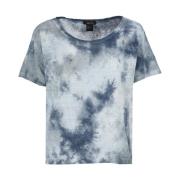 Avant Toi Ljusblå Linne T-shirt för Kvinnor Blue, Dam
