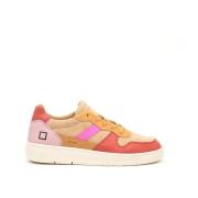 D.a.t.e. Beige Suede Court Sneakers Multicolor, Dam