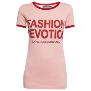 Dolce & Gabbana Pre-owned Pre-owned Bomull toppar Pink, Dam