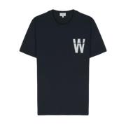 Woolrich Herr Flagga T-shirt i Melton Blå Black, Herr