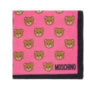 Moschino Halsduk med teddybjörnsmotiv Pink, Unisex