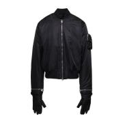 3.Paradis Svart Nylon Bomberjacka Handskar Black, Herr