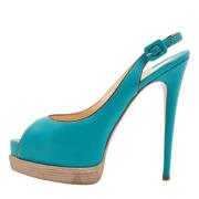 Christian Louboutin Pre-owned Pre-owned Laeder klackskor Blue, Dam