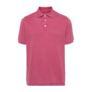 Fedeli Slim Fit Bomull Polo Tröja Pink, Herr