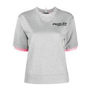 Moncler Logo Print T-shirt för kvinnor Gray, Dam