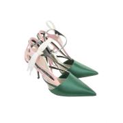 Dior Vintage Pre-owned Tyg klackskor Green, Dam