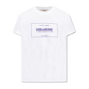 Zadig & Voltaire Ted T-shirt med logotyp White, Herr