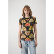 Versace Jeans Couture Svart T-shirt med Heart Couture Multicolor, Dam