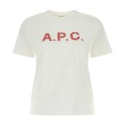 A.p.c. Vit bomull T-shirt White, Dam
