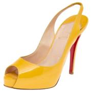Christian Louboutin Pre-owned Pre-owned Laeder sandaler Yellow, Dam