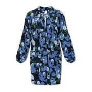 Diane Von Furstenberg Silka blommig klänning Blue, Dam