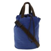 Prada Vintage Pre-owned Canvas prada-vskor Blue, Dam