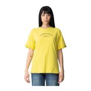 Elisabetta Franchi Gula Sweaters med Upprullade Ärmar Yellow, Dam