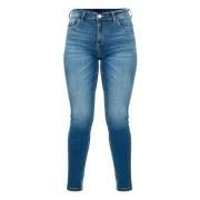 Kocca Skinny jeans med hög midja och fickor Blue, Dam