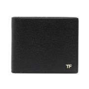 Tom Ford Logo Plaque Bi-Fold Plånbok Svart Black, Herr